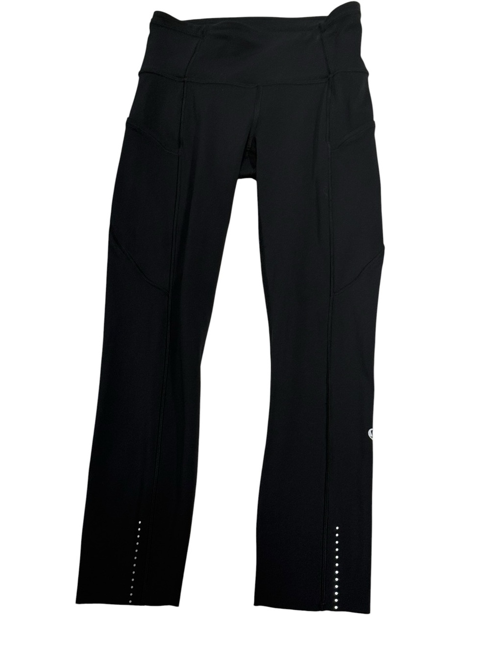 lululemon leggings fast & free high rise crop II 23" black size 2 women's